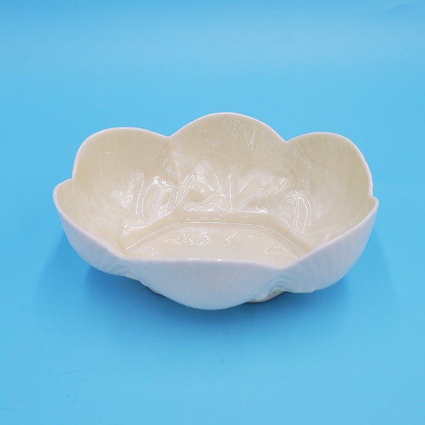 Belleek Oblong Dish; Belleek Ireland; Ceramic Oblong Dish; White Candy Dish; Belleek Shell Bowl