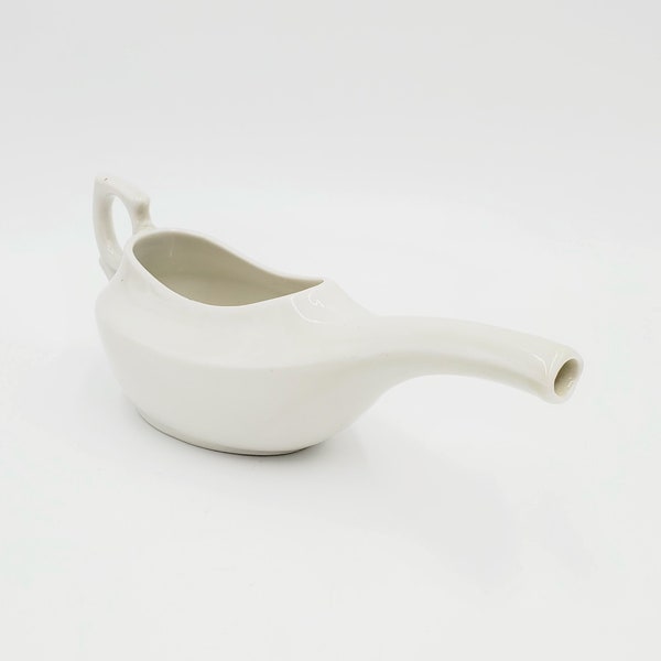 White Porcelain Invalid or Baby Feeder, Made in Japan;