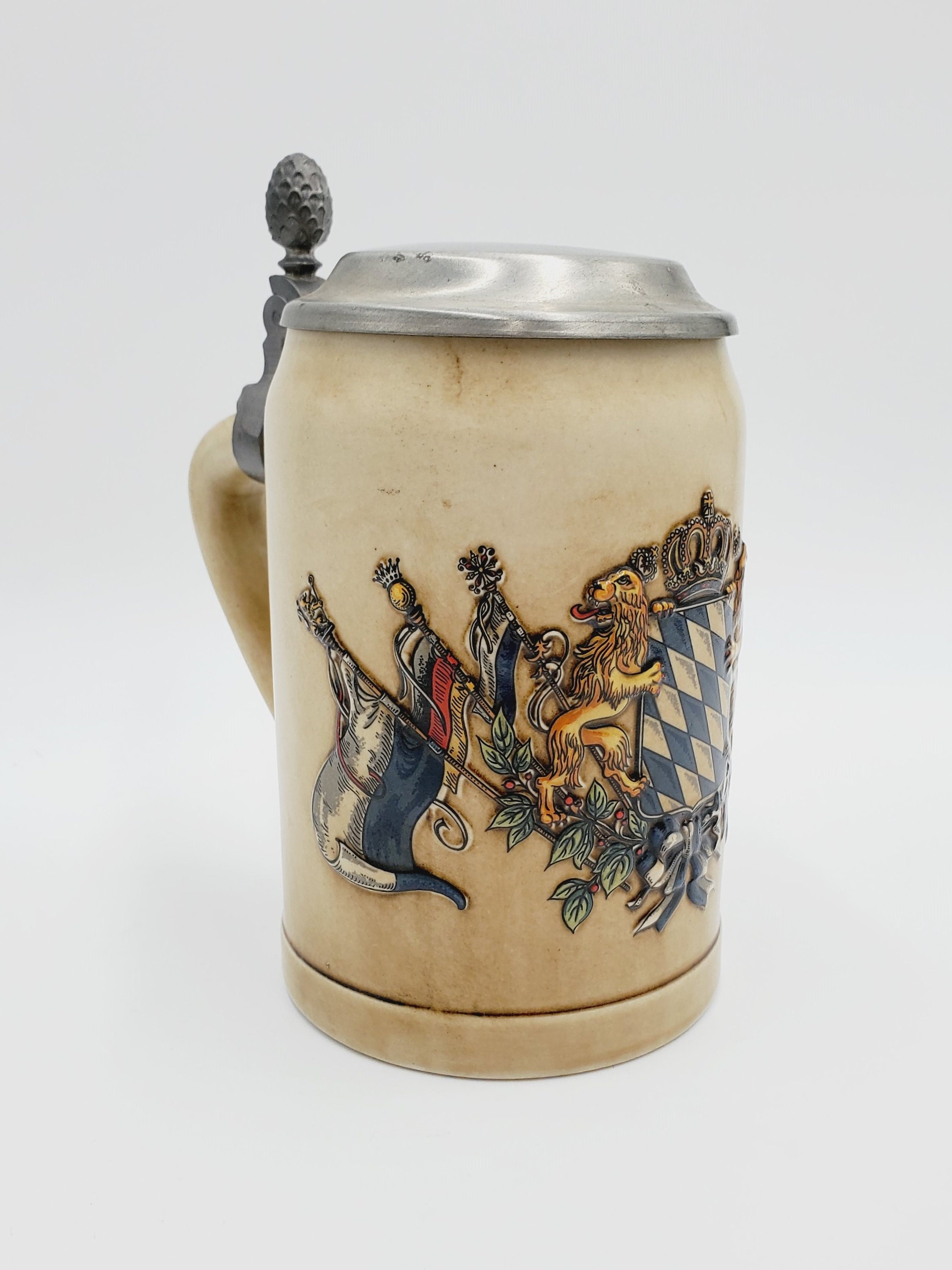 German wacker Handarbeit Beer Stein W/ Zinn Etsy