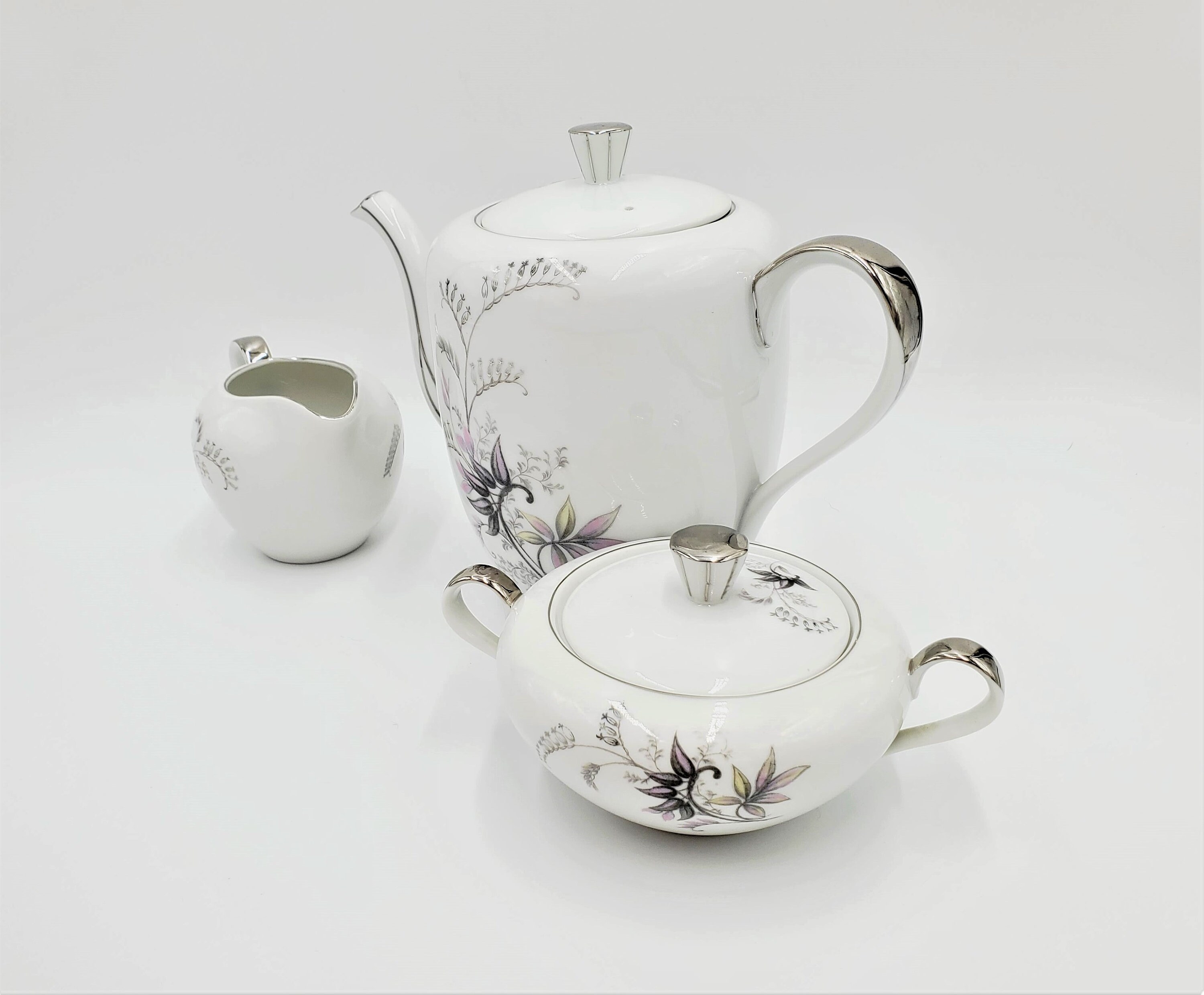 Seyei Fine China Tea Set/ Teapot Sugar and Creamer/ Made in Etsy