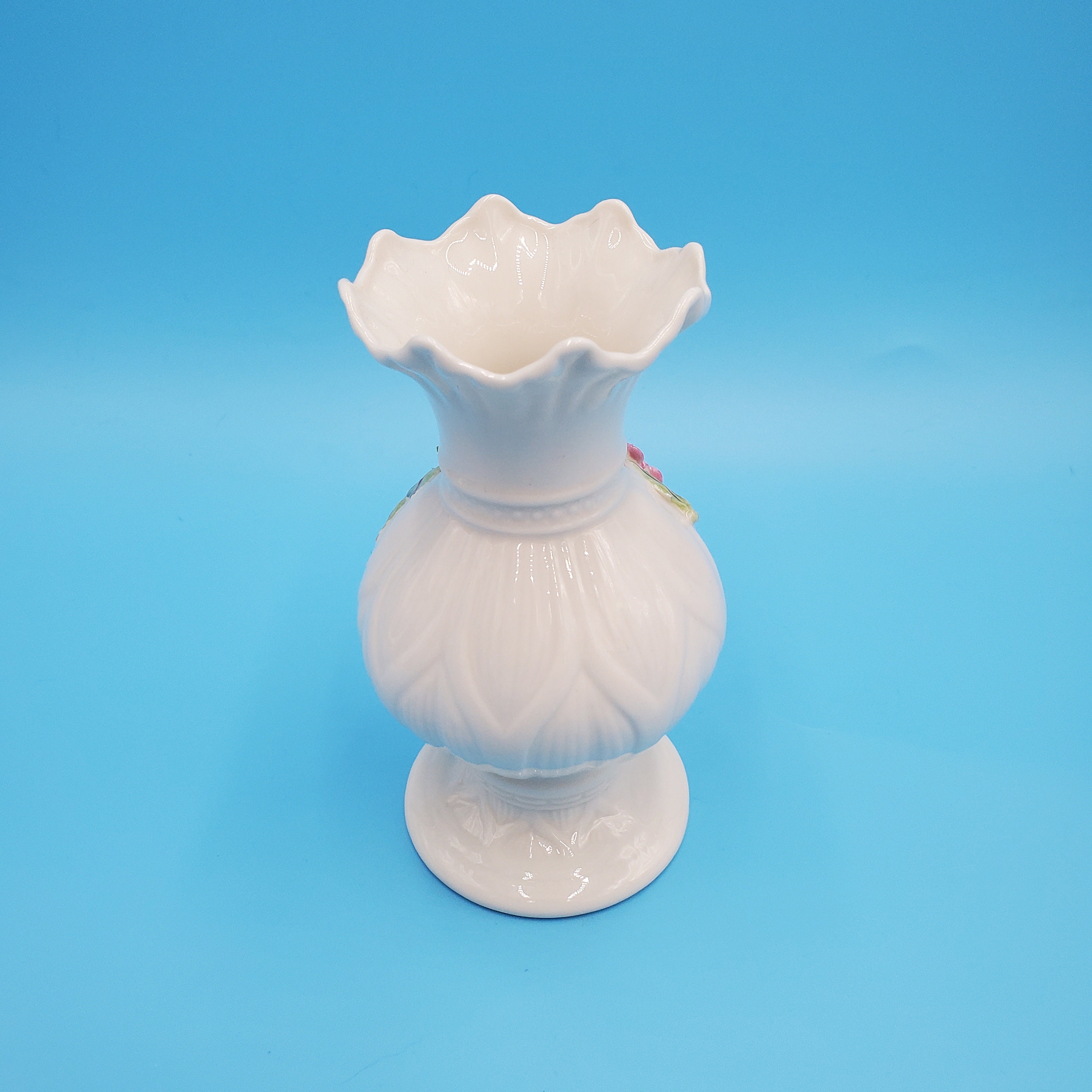 Belleek Floral Vase Flower Vase White Porcelain Vase Etsy