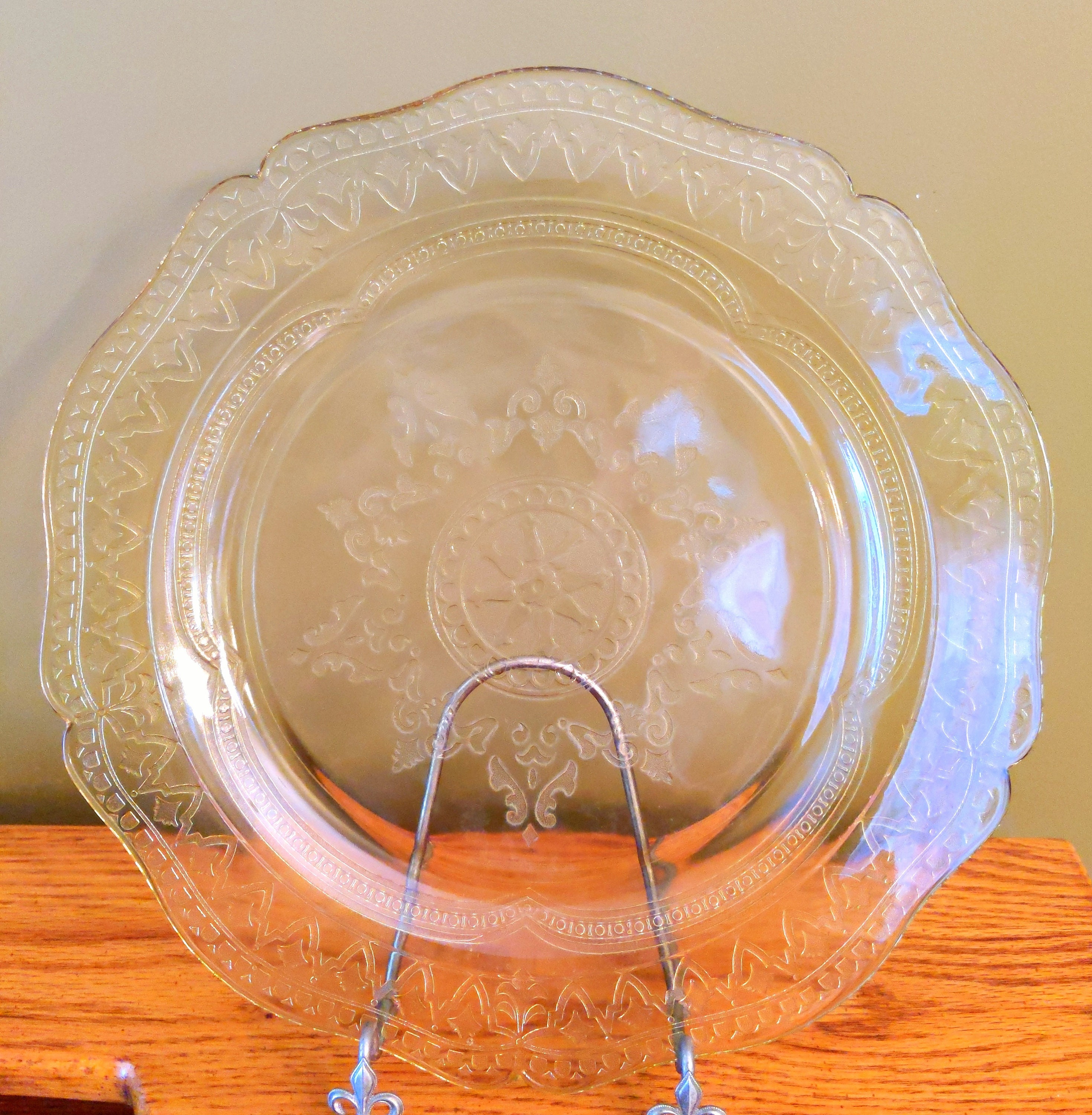 Yellow Depression Glass Plate/ Vintage Federal Glass Plate/ Etsy