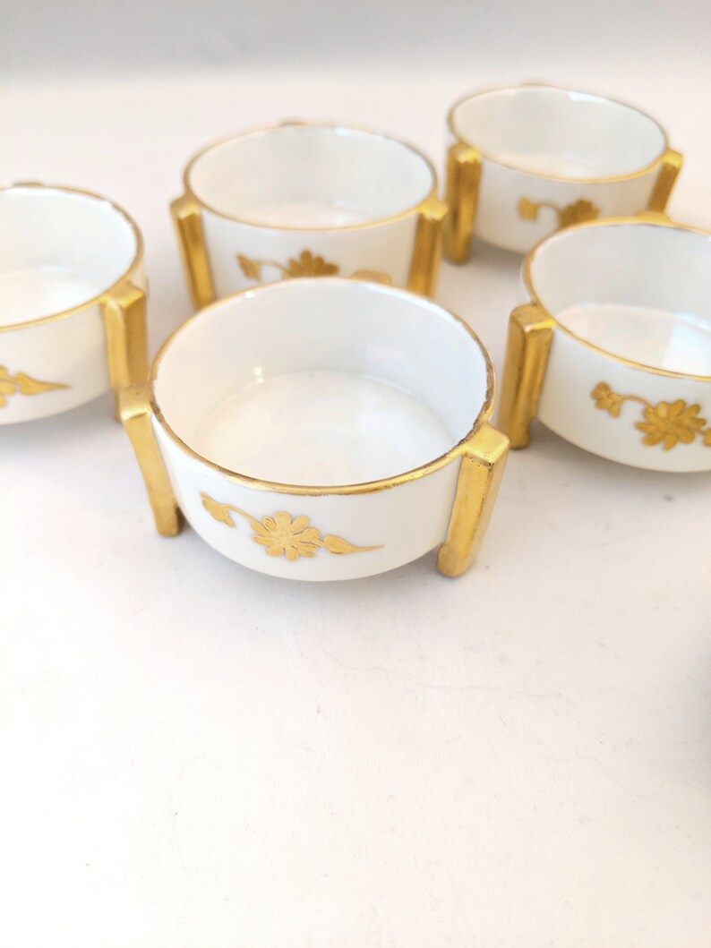 Noritake Nippon Open Salt Cellars Hand Painted Set of 5 Etsy