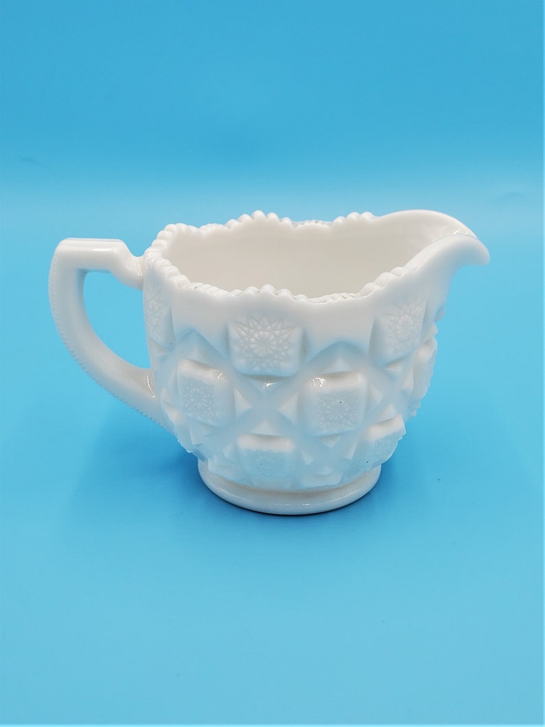 Westmoreland Milk Glass Creamer Westmoreland Glass Company Etsy