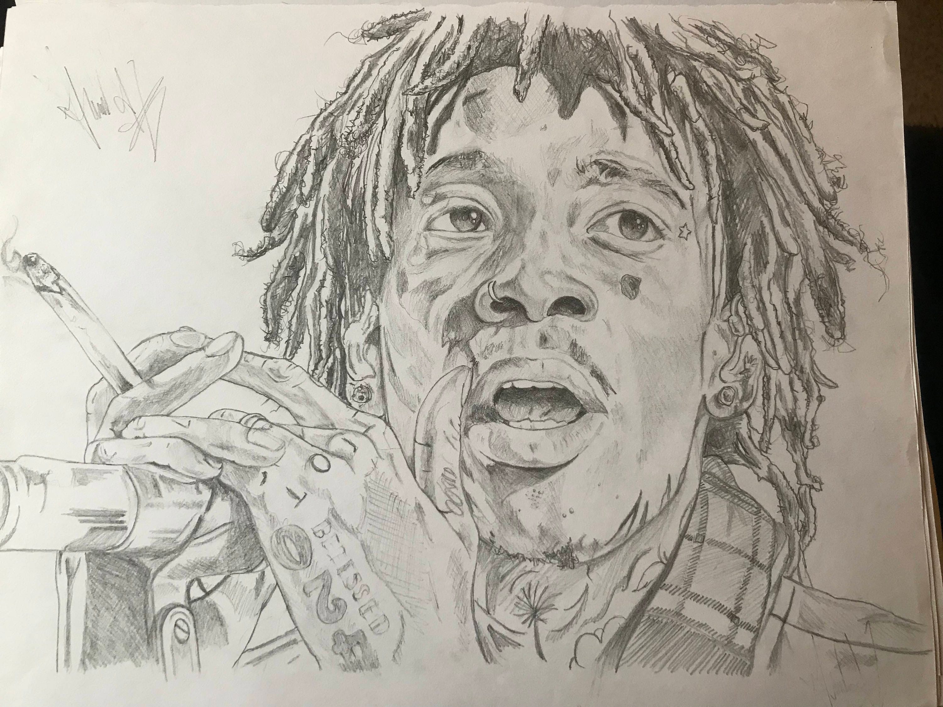 Wiz Khalifa Portrait - Etsy