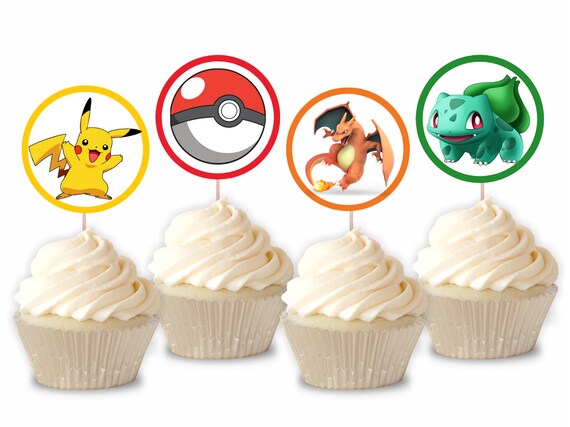Pokemon 2" Cupcake Toppers - INSTANT DOWNLOAD Il_570xn