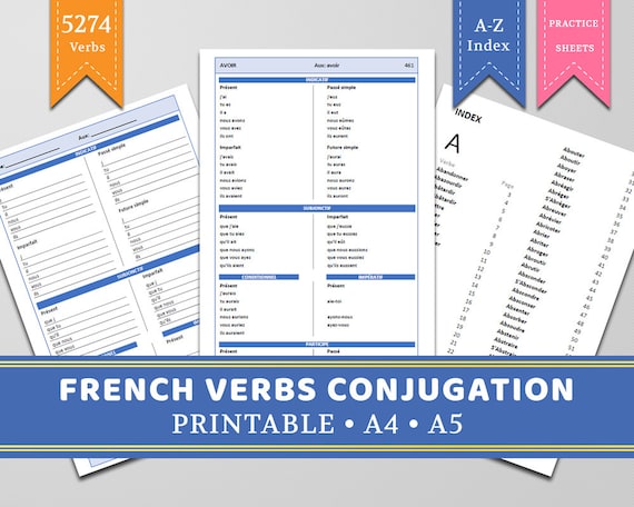 homework in french conjugation