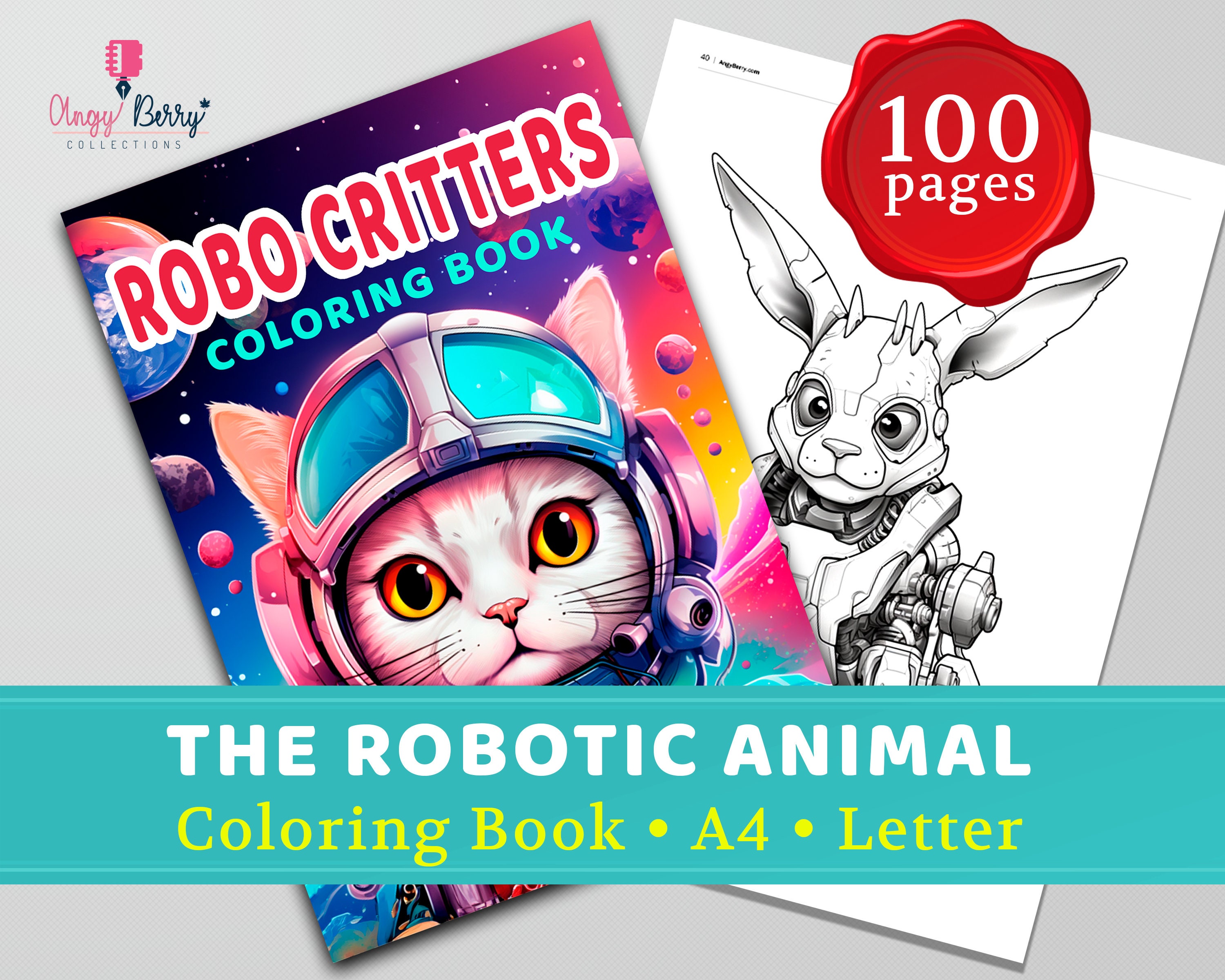 SET of 4 Printable Digital PDF Coloring Books Jokes, Kids, Train, Monsters,  Robots 