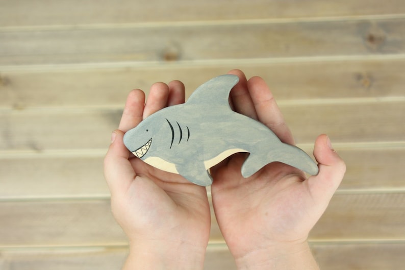wooden shark toy