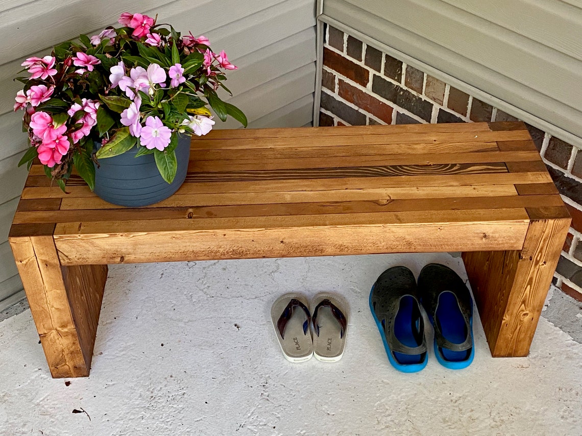 Flattop Wooden Bench box Joint Build Etsy