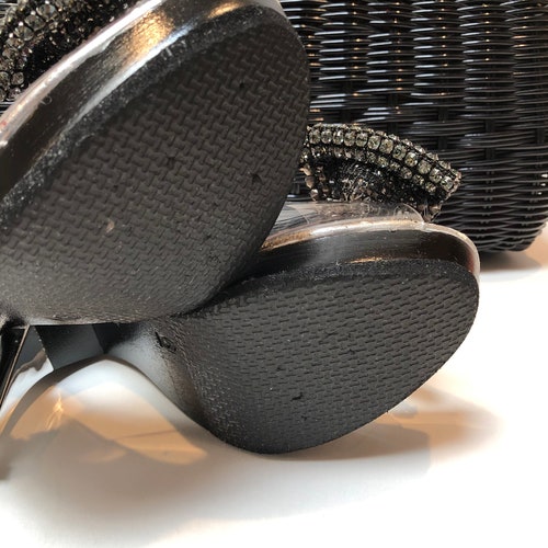 Betsey Johnson Rhinestone Bow Polly Mules. *Size shops 6
