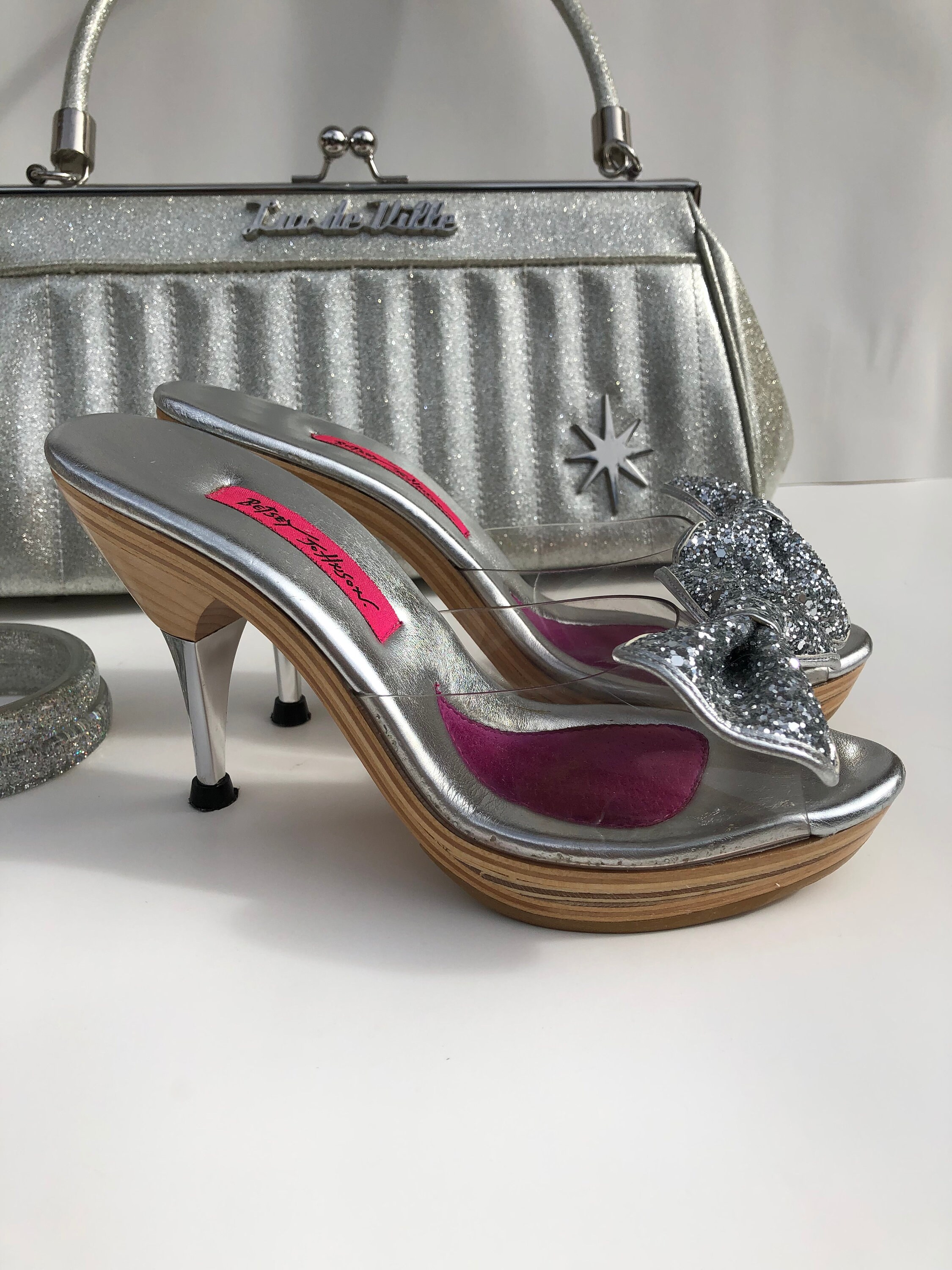 betsy johnson silver heels