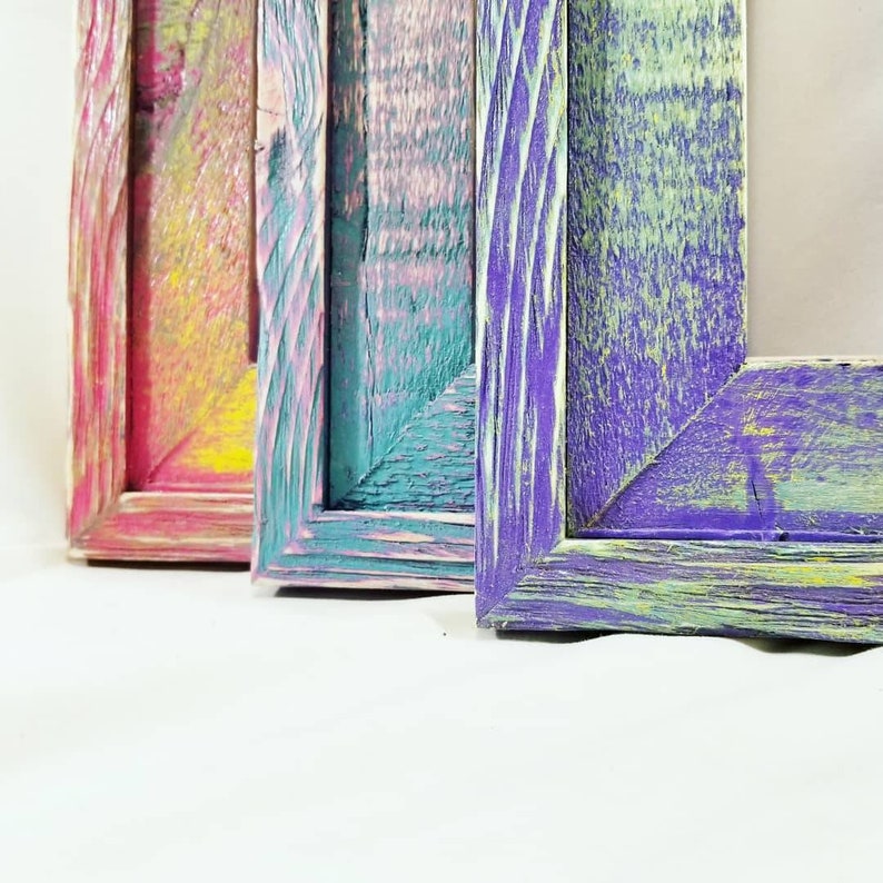 Rainbow Unicorn Colorful Picture Frames 5x7 8x10 or 11x14 Etsy Canada