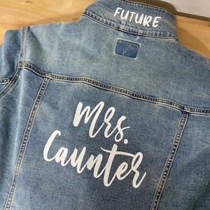 Personalized Future Mrs. Denim Jean Jacket - Etsy