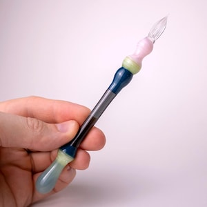 Handcrafted glass dip pen.