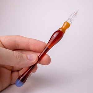 Handcrafted glass dip pen.