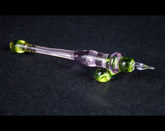 Handcrafted glass dip pen.