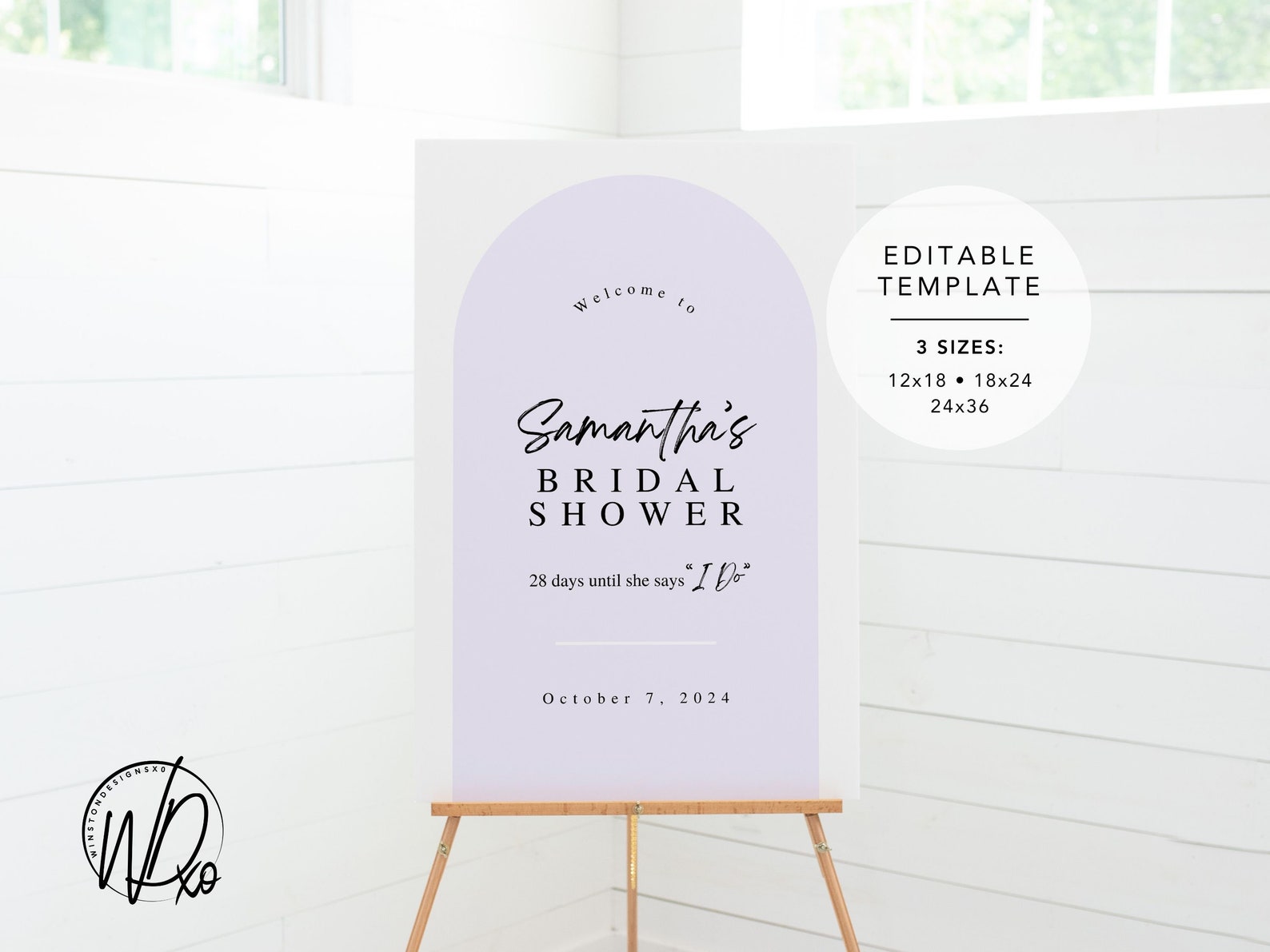 Bridal Shower Welcome Sign | Editable Template | Instant Download ...