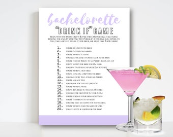 Bachelorette Drink If Game PRINTABLE GAME Instant | Etsy