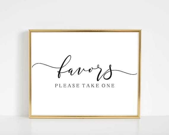 Favors Please Take One PRINTABLE SIGN Instant Download - Etsy