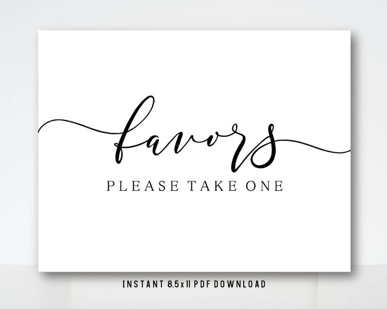 Favors Please Take One PRINTABLE SIGN Instant Download Etsy Favors Please Take One PRINTABLE SIGN Instant Download Etsy