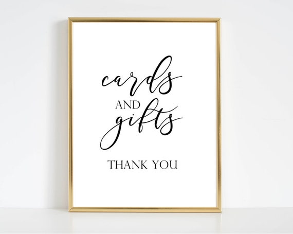 Cards And Gifts PRINTABLE SIGN Instant Download For | Etsy