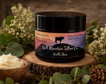 Bull Mountain Tallow Co.  All natural tallow face cream.