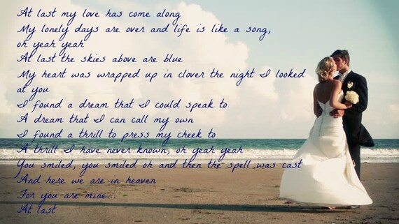 Custom Wedding Print W Lyrics Etsy