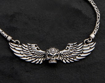 Skull and Wings Necklace