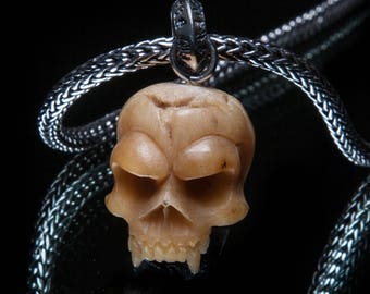 Mad Skull/Skull Jewelry/Skull Pendant/Skull Necklace/Bone Skull/Bone Jewelry/Bone Pendant/Designer Jewelry/Hand Made Jewelry/Unique Pendant