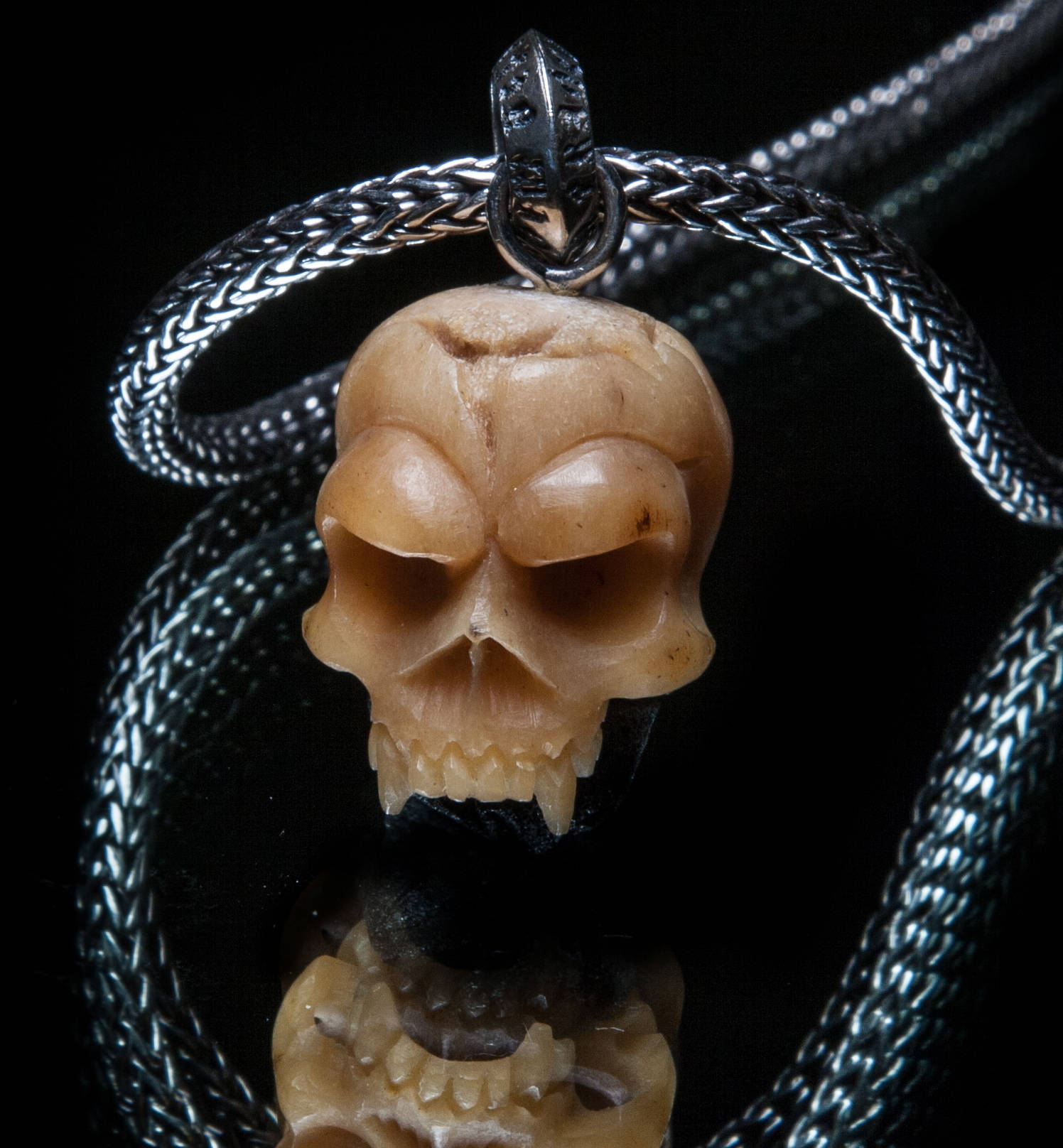 Mad Skull/skull Jewelry/skull Pendant/skull Necklace/bone Mad Skull/skull Jewelry/skull Pendant/skull Necklace/bone