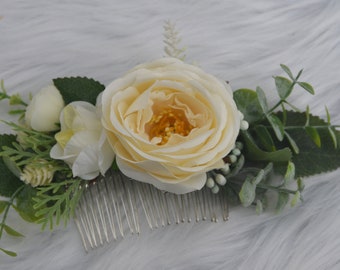 Bride Wedding Floral Headpiece Blossom Flower Hair Comb Hair Pin Flower Comb