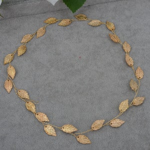 Gold Leaf Hair Vine Gold Laurel Leaves Headpiece Bridal Leaf Tiara Leaves Wreath