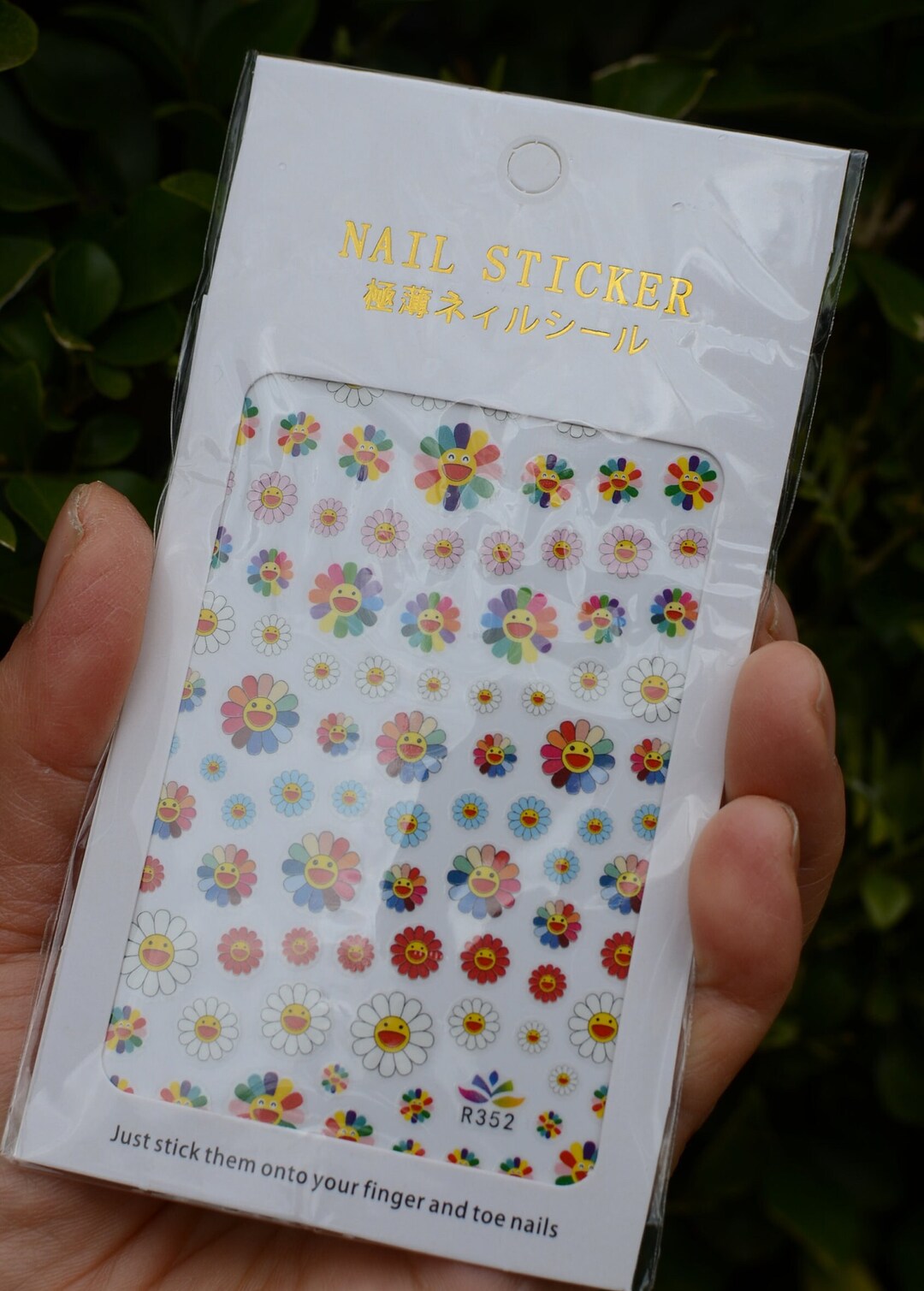 Flower Nail Stickers Daisy Nail Decals Nail Sticker Nail Art Etsy