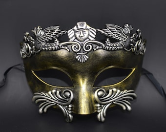 Gold Roman God Mask Men's Masquerade Mask Greek God Mask Masquerade Mask Mardi Gras Mask