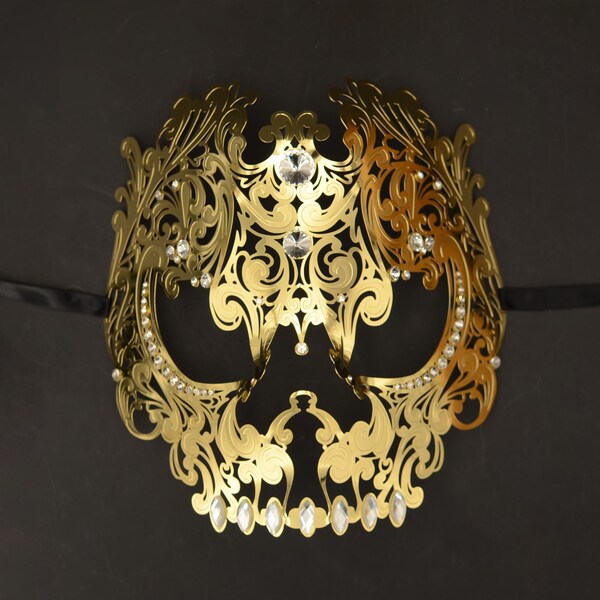 Mens Skull Mask Skull Masquerade Mask Metal Skull for Men Unique Men's Phantom Mask