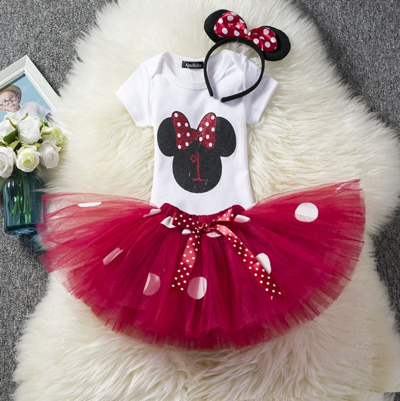 Minnie Mouse 1st Birthday Dress Cake 