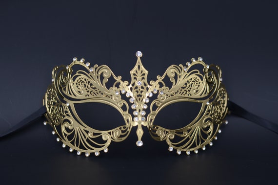 Luxury Couples Masquerade Mask Rose Gold Venetian Party Masquerade