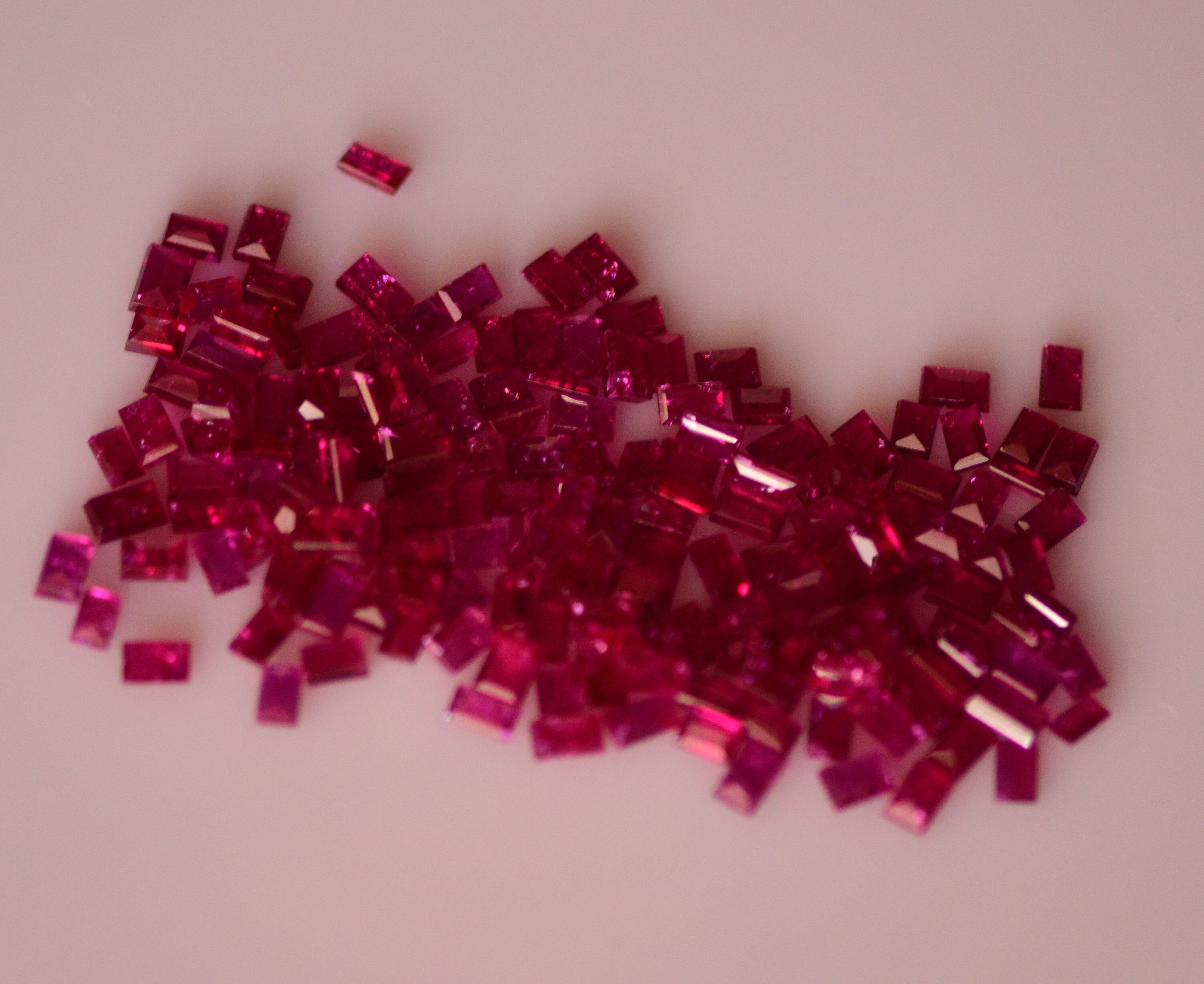 Natural Heated Ruby Melee 123 Pieces 15.55 Carat Total Weight Etsy UK