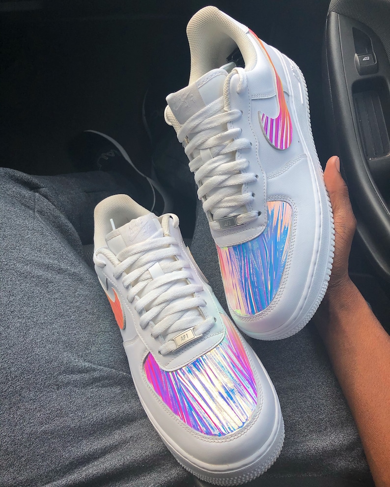 Holographic Nike Air Force One Custom | Etsy