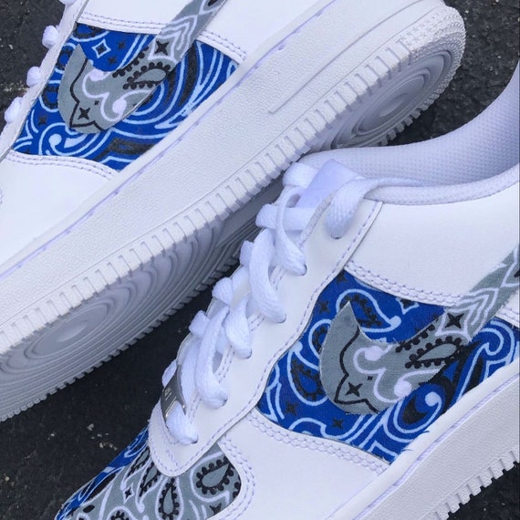 Nike Air Force 1 Custom Bandanna Split | Etsy