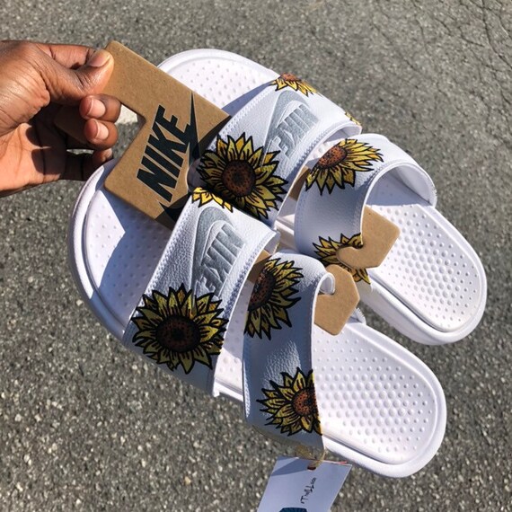 sunflower nike duo slides