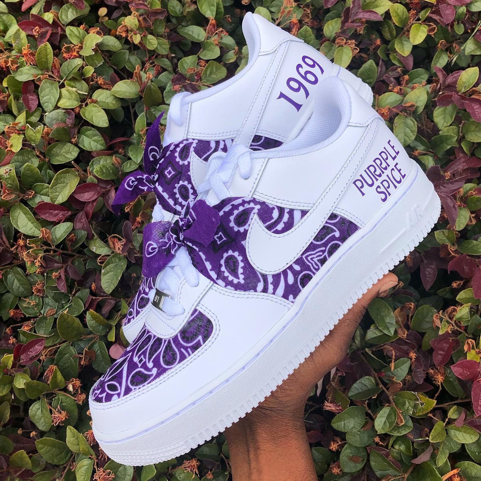 Nike Air Force 1 Bandana Custom Etsy