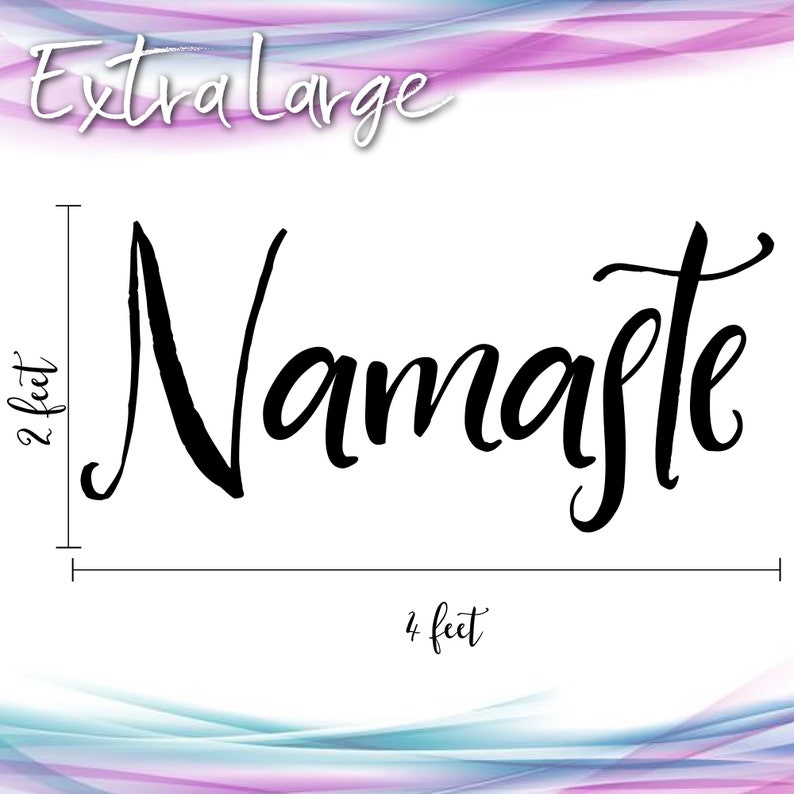 Large Yoga Wall Decal Big Namaste Wall Sticker Huge Etsy