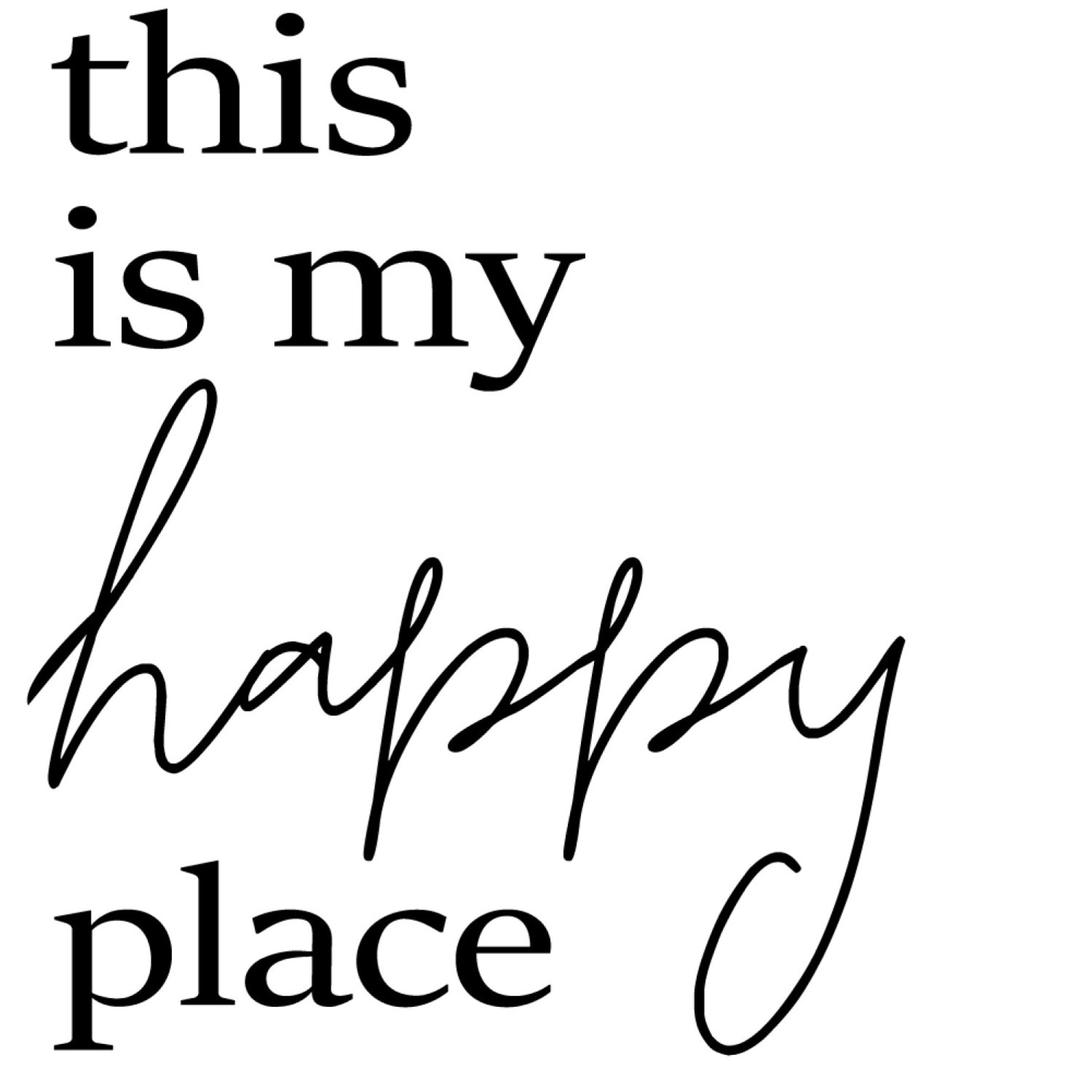 This is My Happy Place Wall Decal Large Wall Sticker 22 Etsy
