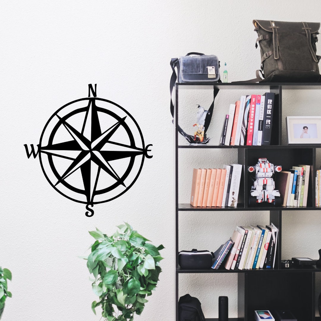 Compass Rose Nautical Star Wall Decor Decal Vinyl Wall Art Nautical