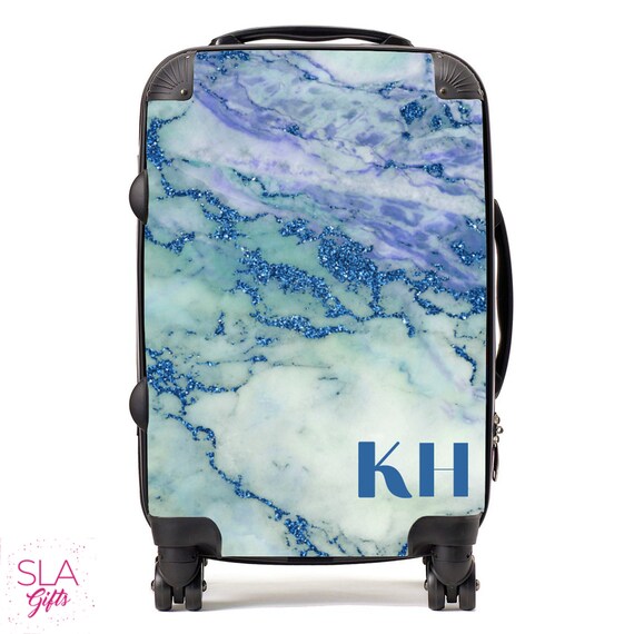 marble suitcase personalised