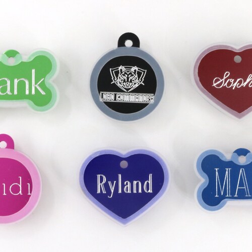 LARGE Pet ID Tags With Tag Silencer for Your Dog or Cat Etsy