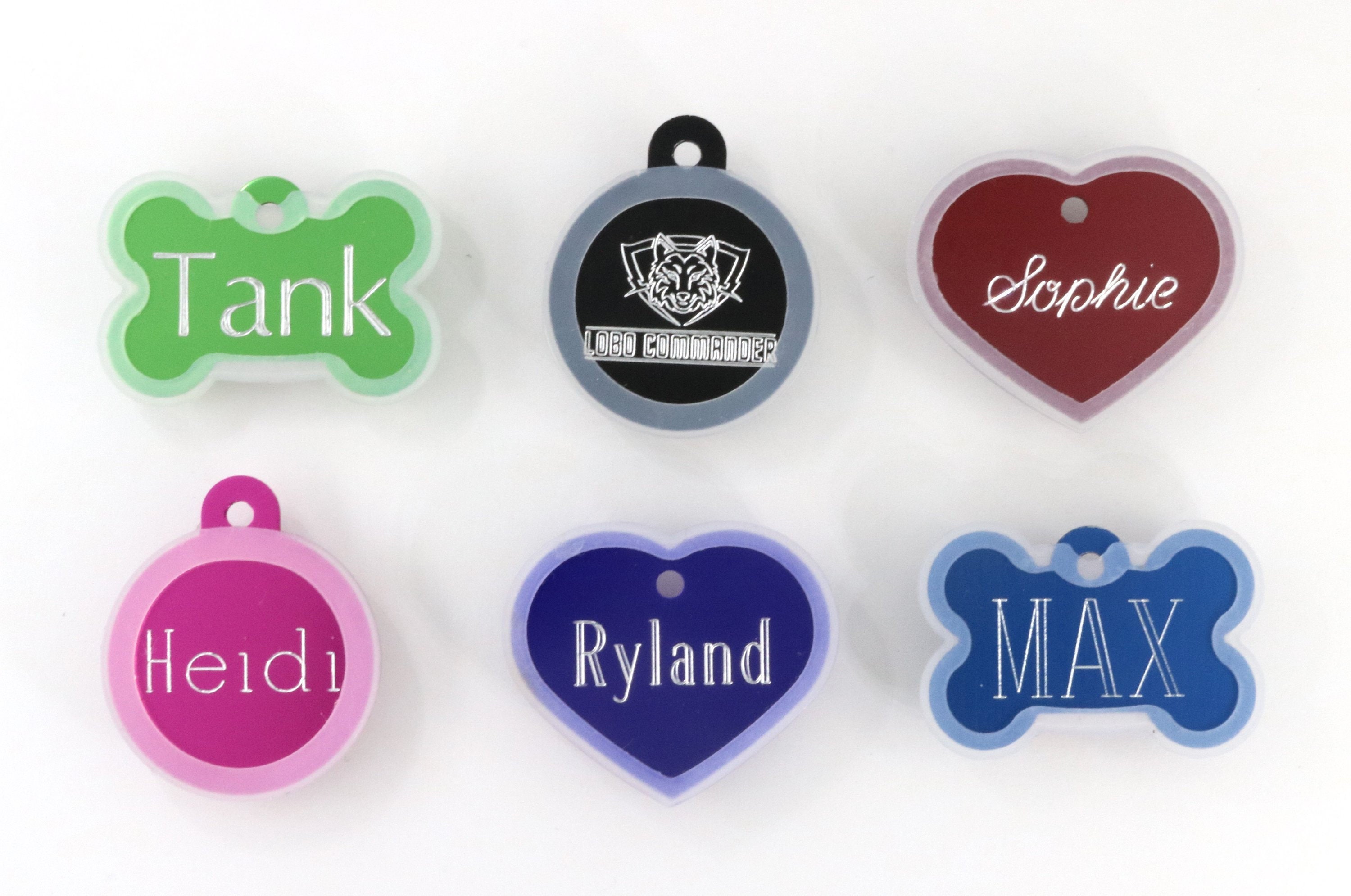 LARGE Pet ID Tags With Tag Silencer For Your Dog Or Cat, Custom Engra…