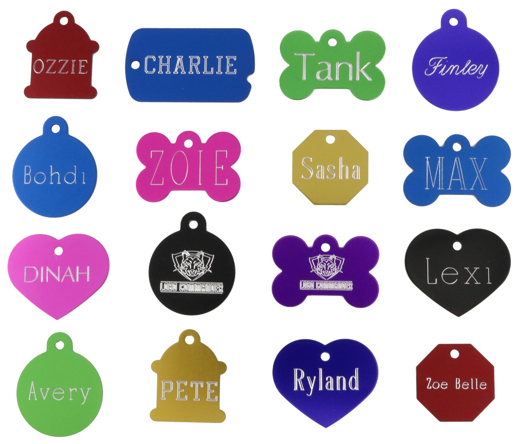 SMALL Custom Engraved Pet ID Tags for Your Dog or Cat Etsy